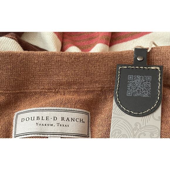 Double D Ranch Monument Pass Skirt 1X NWT Orange Brown Stripe Fringe - Picture 9 of 10